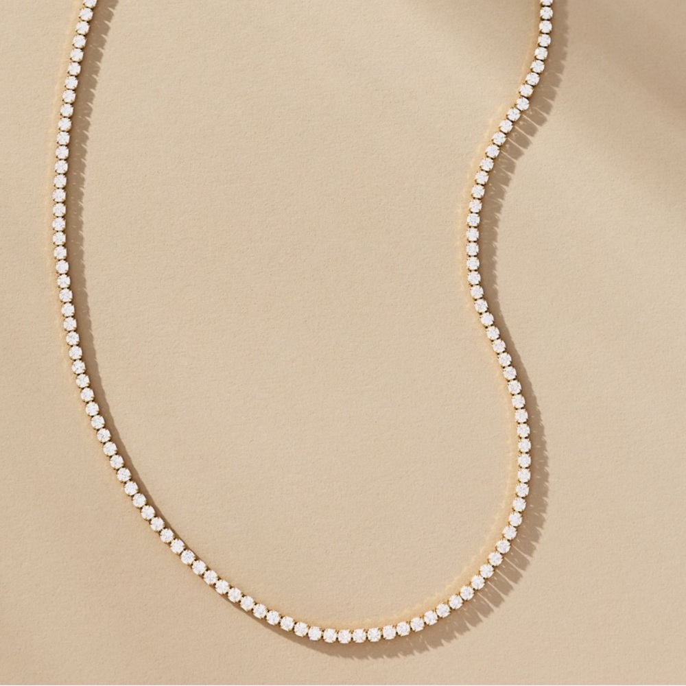 Anthropologie Water Resistant Delicate Tennis Necklace - Sold Out